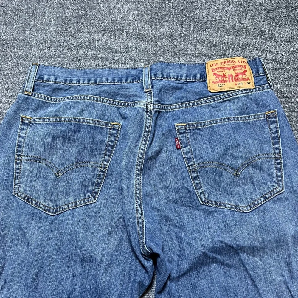 Levi's 527 Bootcut Jeans 34x32 Blue Denim Baggy Y2K Skater